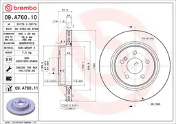 Mercedes C Serisi W204 C 250 CDI Arka Fren Diski Havalandırmalı | BREMBO 09A76011