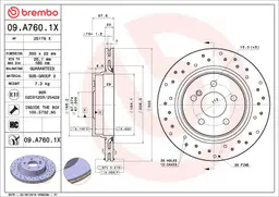 Mercedes C Serisi W204 C 250 CDI Arka Fren Diski Havalandırmalı | BREMBO 09A7601X