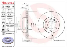 Mercedes Sprinter W907 314 CDI Ön Fren Diski Havalandırmalı | BREMBO 09A89511