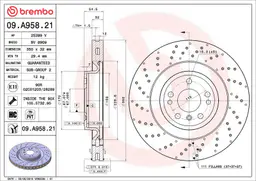 Mercedes GL Serisi W166 250 d 4-matic Ön Fren Diski Havalandırmalı | BREMBO 09A95821