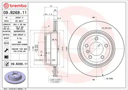 BMW 7 Serisi E65 730 i, Li Arka Fren Diski Havalandırmalı | BREMBO 09B26811