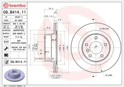 BMW 5 Serisi E60 520 d Arka Fren Diski Havalandırmalı | BREMBO 09B41411