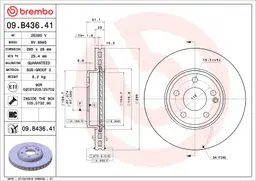 Mercedes A Serisi W176 A 220 d Ön Fren Diski Havalandırmalı | BREMBO 09B43641