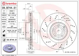 Mercedes E Serisi W212 E 350 4-matic Ön Fren Diski Havalandırmalı | BREMBO 09B74451
