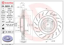 Mercedes CLS Serisi W218 CLS 350 d 4-matic Ön Fren Diski Havalandırmalı | BREMBO 09B85551