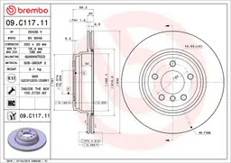BMW 3 Serisi F30 330 d Arka Fren Diski Havalandırmalı | BREMBO 09C11711