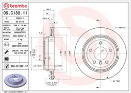 BMW 3 Serisi E46 325 xi Arka Fren Diski Havalandırmalı | BREMBO 09C18011