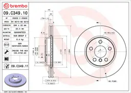 BMW X1 Serisi F48 sDrive 16 d Ön Fren Diski Havalandırmalı | BREMBO 09C34911
