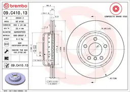 BMW 5 Serisi F10 520 i Ön Fren Diski Havalandırmalı | BREMBO 09C41013