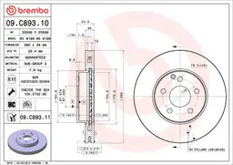 Mercedes E Serisi W211 E 200 Kompressor Ön Fren Diski Havalandırmalı | BREMBO 09C89311