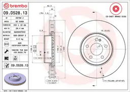 Mercedes C Serisi W205 C 300 EQ Boost 4-matic Ön Fren Diski Havalandırmalı | BREMBO 09D52813