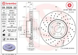 Mercedes C Serisi W205 C 250 Ön Fren Diski Havalandırmalı | BREMBO 09D52923