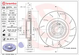 Mercedes A Serisi W177 A 160 d Ön Fren Diski Havalandırmalı | BREMBO 09D77111