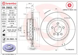BMW 3 Serisi G20 330 i xDrive Arka Fren Diski Havalandırmalı | BREMBO 09D90213