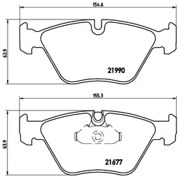BMW 5 Serisi E39 520 i Ön Fren Balatası | BREMBO P06065