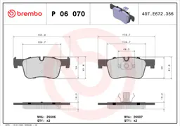 BMW 1 Serisi F20 120 d Ön Fren Balatası | BREMBO P06070