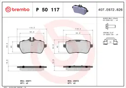 Mercedes S Serisi W222 S 560 Maybach 4-matic Arka Fren Balatası | BREMBO P50117