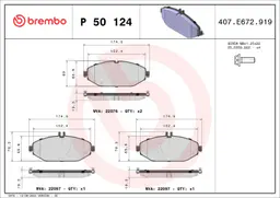 Mercedes C Serisi W205 C 300 EQ Boost Ön Fren Balatası | BREMBO P50124
