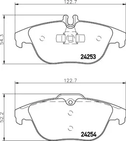 Mercedes C Serisi W204 Fren Balatası Arka | HELLA 8DB 355 012-741