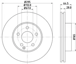 Mercedes E Serisi W212 Fren Diski Havalı Ön | HELLA 8DD 355 114-201