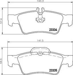 Mercedes S Serisi W221 Fren Balatası Arka | HELLA 8DB 355 018-751