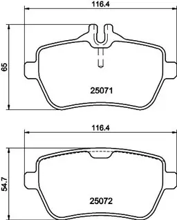 Mercedes S Serisi W222 Fren Balatası Arka | HELLA 8DB 355 021-511
