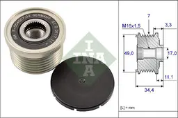BMW 5 Serisi E60 2001-2010 N43 Şarj Dinamo Kasnağı | INA 535016410