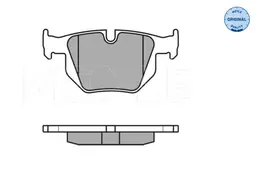 BMW 3 Serisi E90/E91/E92/E93 2005 Fren Balatası Arka | MEYLE 025 235 5017
