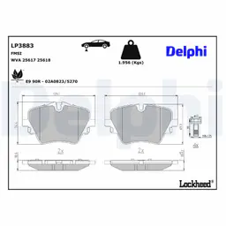 BMW 1 Serisi F70 2025- Fren Balatası Ön | DELPHI LP3883