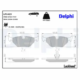 BMW 3 Serisi E36 1991-1998 Fren Balatası Arka | DELPHI LP1423