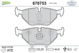 BMW 3 Serisi E46 1997-2006 Fren Balatası Arka | VALEO 670753