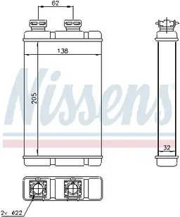 BMW 3 Serisi E46 1997-2006 Kalorifer Radyatörü | NISSENS 70513