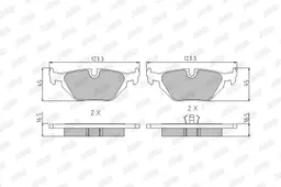 BMW 3 Serisi E36 1991-1998 Fren Balatası Arka | JURID 571527J