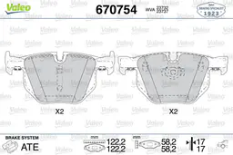 BMW 5 Serisi E61 2003-2010 Fren Balatası Arka | VALEO 670754