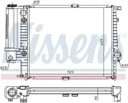 BMW 5 Serisi E34 1987-1996 M50 Su Radyatörü Otomatik Klimalı | NISSENS 60614A