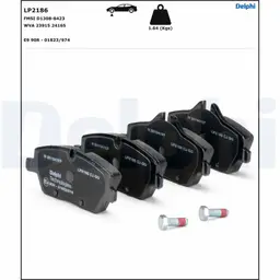 BMW 3 Serisi E90 2004-2012 Fren Balatası Ön | DELPHI LP2186