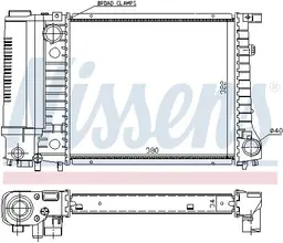 BMW 3 Serisi E30 1988-1991 M40 Su Radyatörü Manuel | NISSENS 60729A