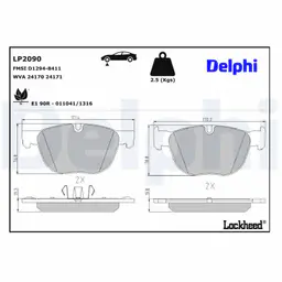 BMW X5 Serisi E70 2007-2013 Fren Balatası Ön | DELPHI LP2090
