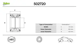 BMW 3 Serisi E36 Ön Teker Rulmanı Seti | VALEO 502720