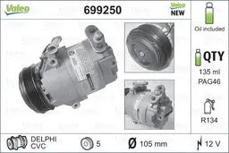 BMW 3 Serisi E46 M43 Klima Kompresörü | VALEO 699250