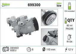 Mercedes A Serisi W168 M166 Klima Kompresörü | VALEO 699300