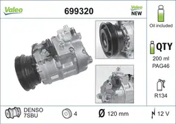 BMW 5 Serisi E39 M51 Klima Kompresörü | VALEO 699320