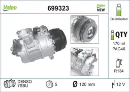 BMW 3 Serisi E46 M52 Klima Kompresörü | VALEO 699323