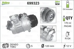 BMW 3 Serisi E46 M52 Klima Kompresörü | VALEO 699323