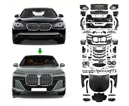 BMW 7 Serisi F01 2009-2015 Komple Gövde Kiti [DONUSUM => G70] <O-O> Egz.Çıkışlı, Panj-lu, Kaput/Çamurluk/Bagaj Kap., Far/Stop -///M-Sport- 2008-12 | WENDER BA0012212