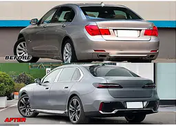 BMW 7 Serisi F01 2009-2015 Komple Gövde Kiti [DONUSUM => G70] <O-O> Egz.Çıkışlı, Panj-lu, Kaput/Çamurluk/Bagaj Kap., Far/Stop -///M-Sport- 2008-12 | WENDER BA0012212