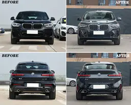 BMW X4 Serisi G02 2018- Gövde Kiti [DONUSUM => G02-LCI] PDCli:Arka, <OO-OO> Egz.Çıkışlı, Panj-lu, Farlar -M-Tech- 2018-21 | WENDER BA0022101