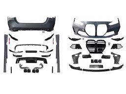 BMW 4 Serisi G22 2020- Gövde Kiti PDCli:Ön/Arka, <OO-OO> 3.0T Yandan Egz.Uçlu, Mrşp-li, Panj-lu -///M4-STYLE- 2020- | WENDER BA0222104