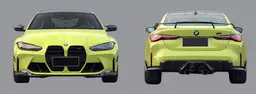 BMW 4 Serisi G22 2020- Gövde Kiti PDCli:Ön/Arka, PMAlı, <OO-OO> Ortadan Egz.Uçlu, Panj-lu -///M4-STYLE- 2020- | WENDER BA0222202
