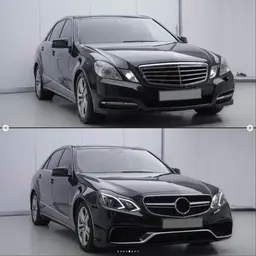 Mercedes E Serisi W212 2009-2016 Komple Gövde Kiti [2009-12 DONUSUM => 2013-16] Park Sensörlü: Ön ve Arka, Dörtlü Egzoz Çıkışlı Egzoz Uçlu, Marşpiyelli, Panjururlu, Kaput/Çamurluk, Far/Stop | WENDER MA2122201
